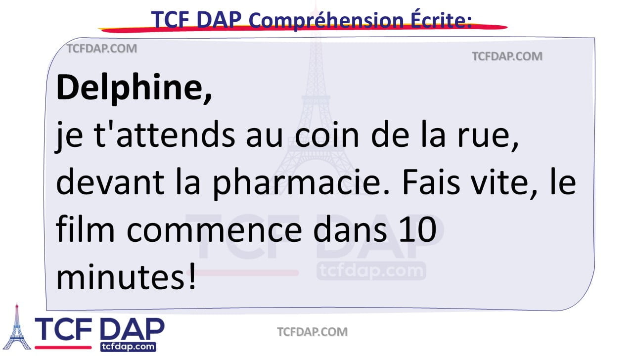TCF DAP Compréhension Écrite