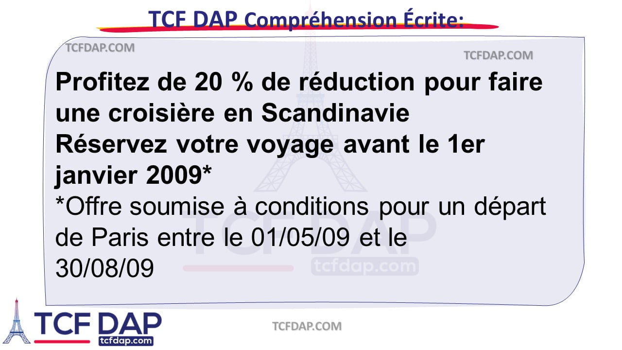 TCF DAP Compréhension Écrite